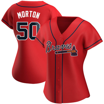 Charlie Morton Women's Authentic Atlanta Braves Red Alternate Jersey