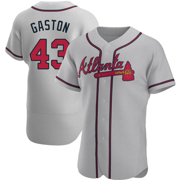 Cito Gaston Men's Authentic Atlanta Braves Gray Road Jersey