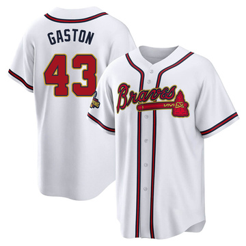 Cito Gaston Men's Replica Atlanta Braves Gold White 2022 Program Jersey