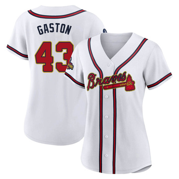 Cito Gaston Women's Authentic Atlanta Braves Gold White 2022 Program Jersey