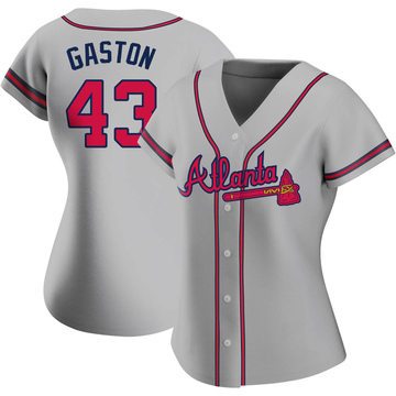 Cito Gaston Women's Authentic Atlanta Braves Gray Road Jersey