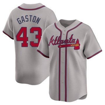 Cito Gaston Youth Limited Atlanta Braves Gray Away Jersey