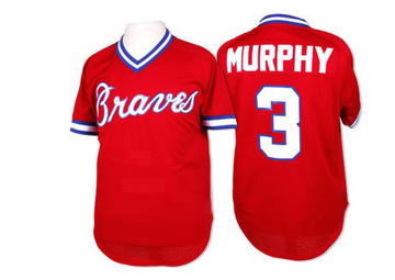 Dale Murphy Men's Authentic Atlanta Braves Red 1980 Throwback Jersey