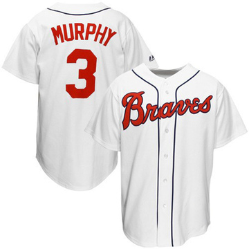 Dale Murphy Men's Authentic Atlanta Braves White Throwback Jersey