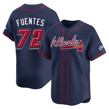 Didier Fuentes Men's Limited Atlanta Braves Navy 2025 Speedway Classic Alternate Jersey