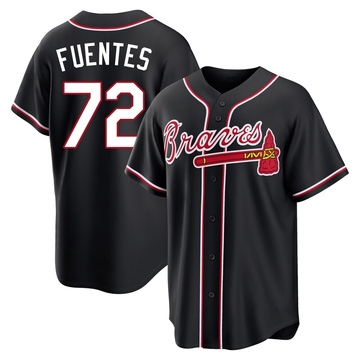 Didier Fuentes Men's Replica Atlanta Braves Black Fashion Out Jersey