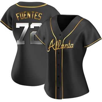Didier Fuentes Women's Replica Atlanta Braves Black Golden Alternate Jersey