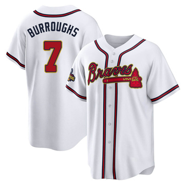 Jeff Burroughs Men's Replica Atlanta Braves Gold White 2022 Program Jersey
