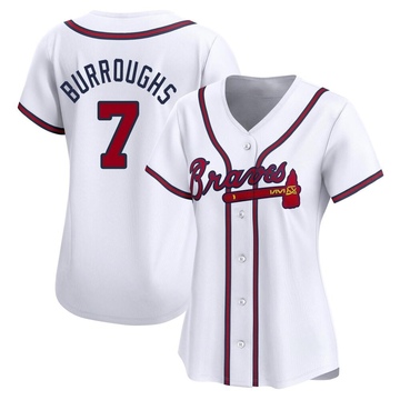 Jeff Burroughs Women's Limited Atlanta Braves White Home Jersey