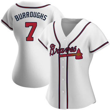 Jeff Burroughs Women's Replica Atlanta Braves White Home Jersey