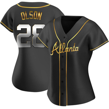 Matt Olson Women's Replica Atlanta Braves Black Golden Alternate Jersey