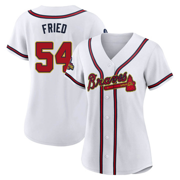 Max Fried Women's Authentic Atlanta Braves Gold White 2022 Program Jersey