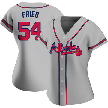 Max Fried Women's Authentic Atlanta Braves Gray Road Jersey