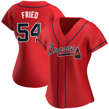 Max Fried Women's Authentic Atlanta Braves Red Alternate Jersey