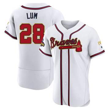 Mike Lum Men's Authentic Atlanta Braves Gold White 2022 Program Jersey