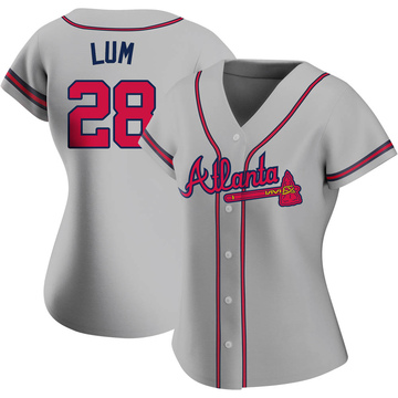 Mike Lum Women's Authentic Atlanta Braves Gray Road Jersey