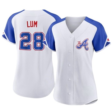 Mike Lum Women's Replica Atlanta Braves White 2023 City Connect Jersey