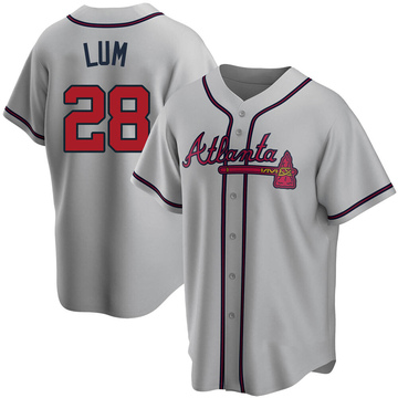 Mike Lum Youth Replica Atlanta Braves Gray Road Jersey