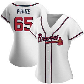 Satchel Paige Women's Authentic Atlanta Braves White Home Jersey